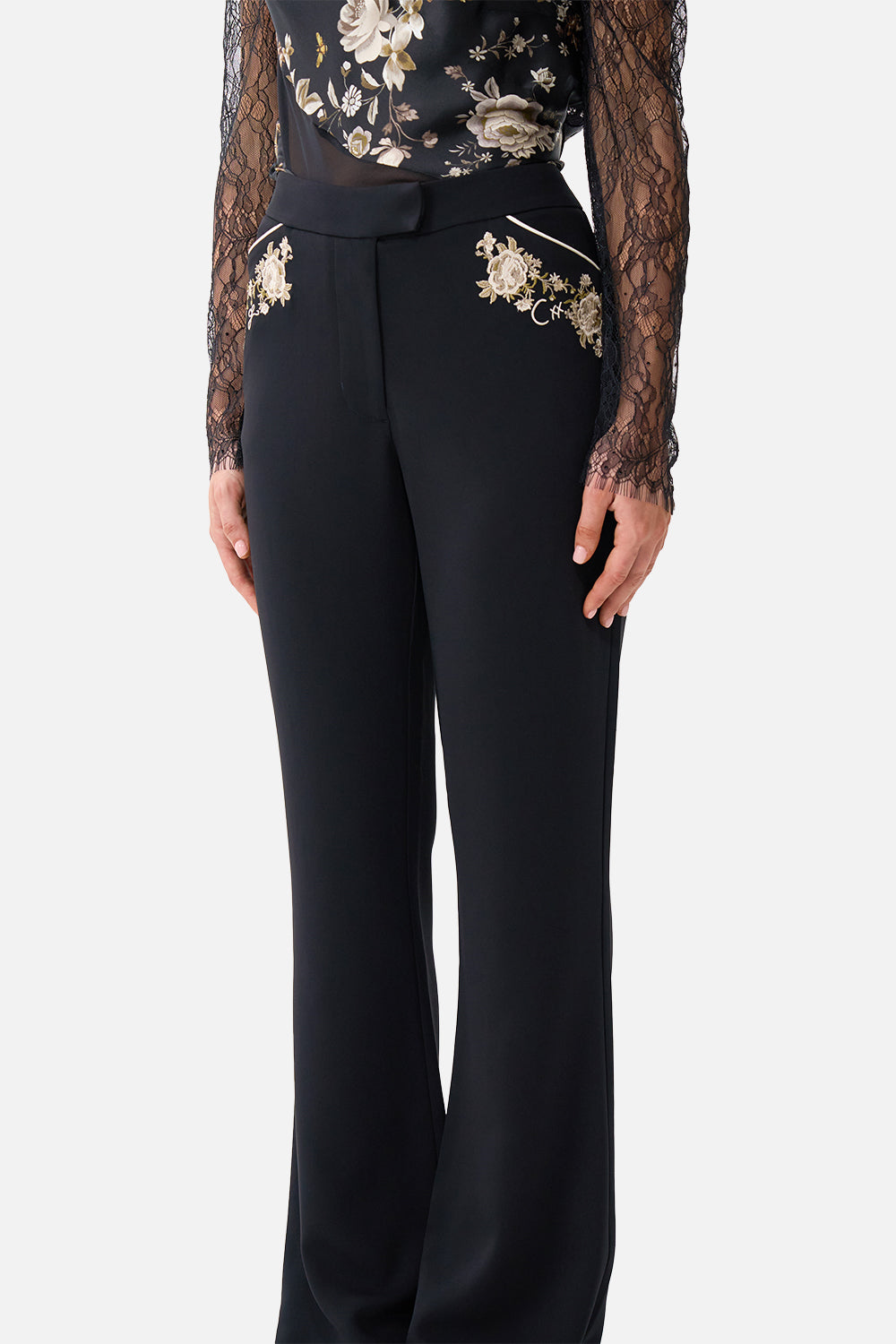 FLARE TROUSER WITH SEAM DETAIL FLAMENCO FOLKLORE