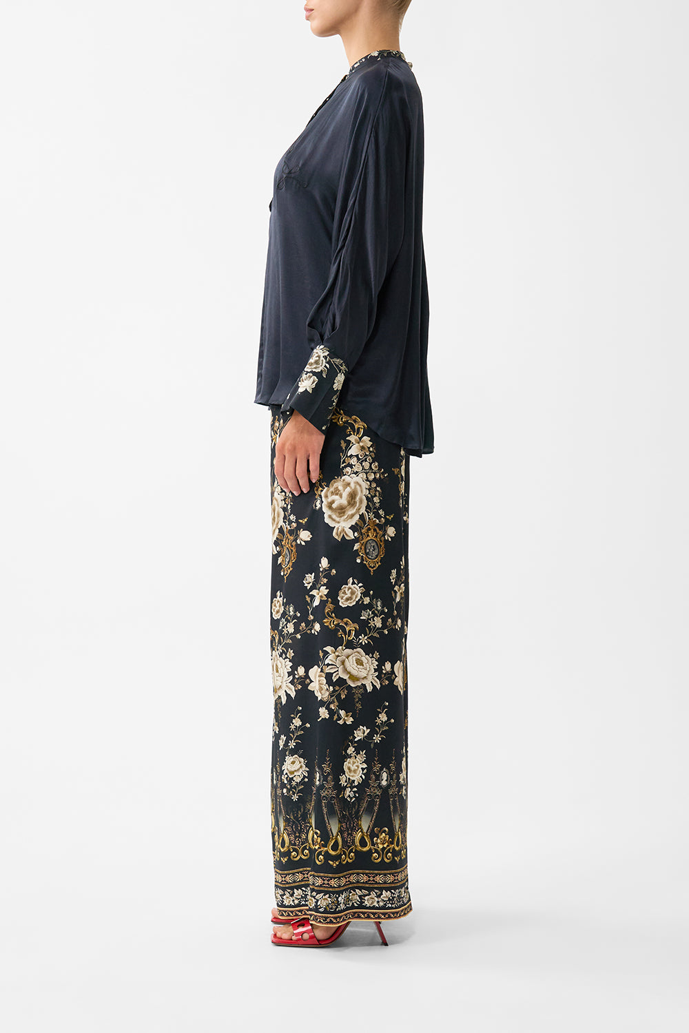 RELAXED PLACKET DETAIL SHIRT FLAMENCO FOLKLORE