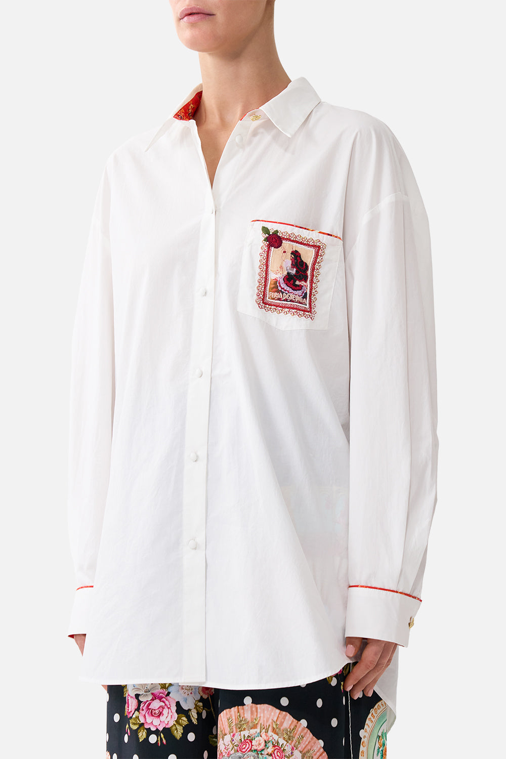 LONG SLEEVE OVERSIZED SHIRT WITH POCKET DAUGHTERS OF DUENDE