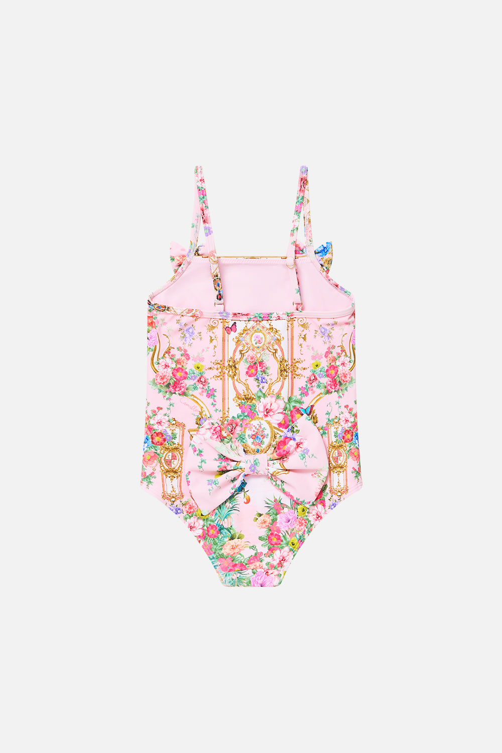BABIES STRAIGHT NECK ONE PIECE W BOWS SHE’S NO WALLFLOWER