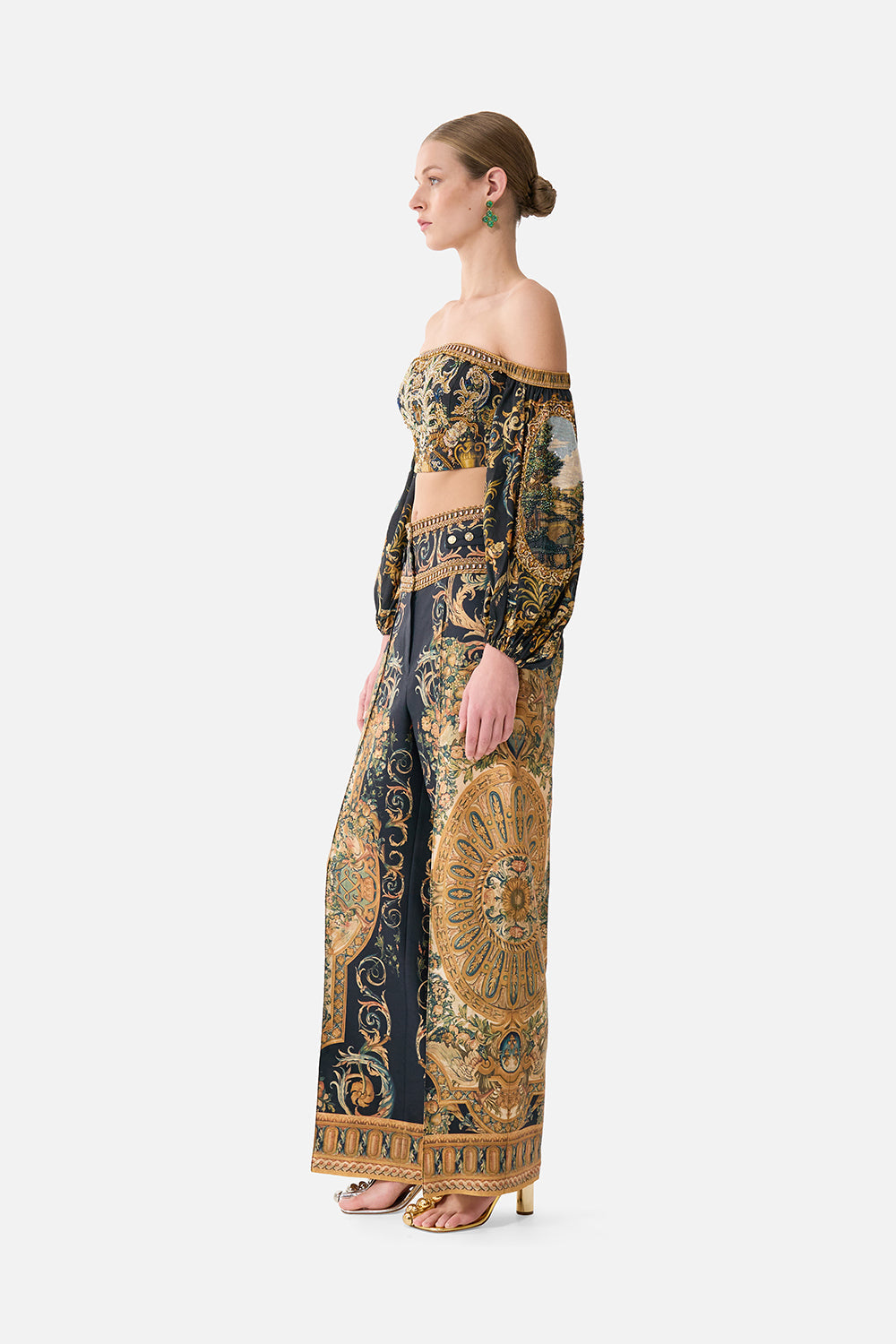 LONG SLEEVED CORSET CROP TOP MUSEUM MEMOIRS