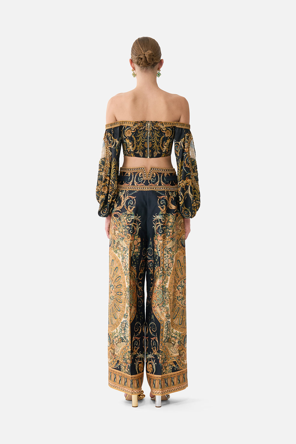 LONG SLEEVED CORSET CROP TOP MUSEUM MEMOIRS