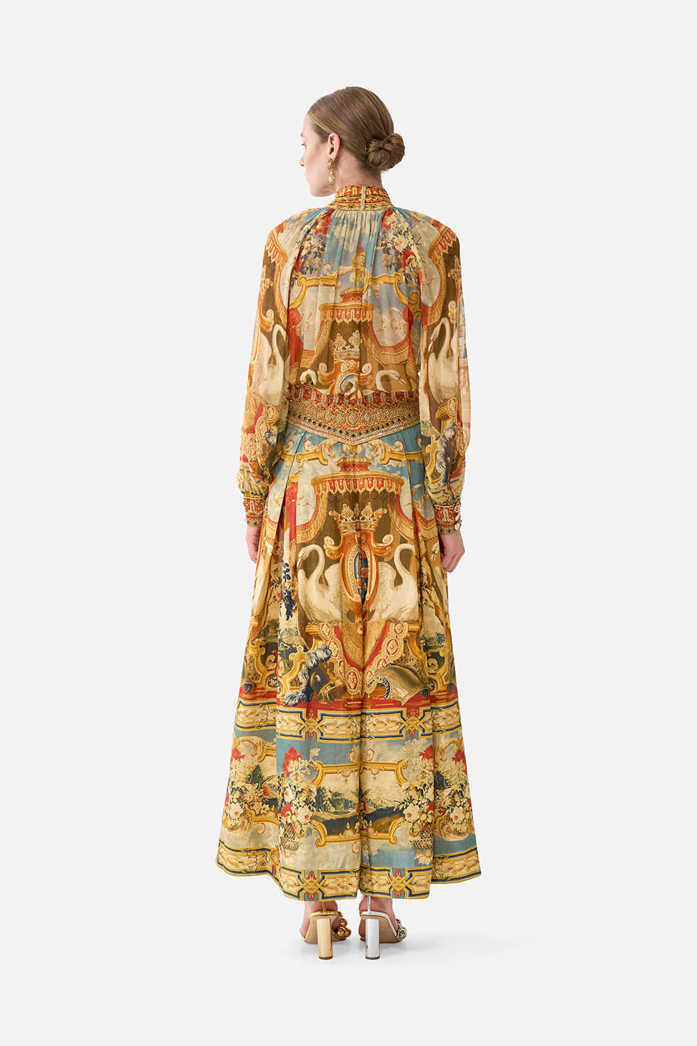CORSET WAIST MAXI SKIRT LIFE’S RICH TAPESTRY