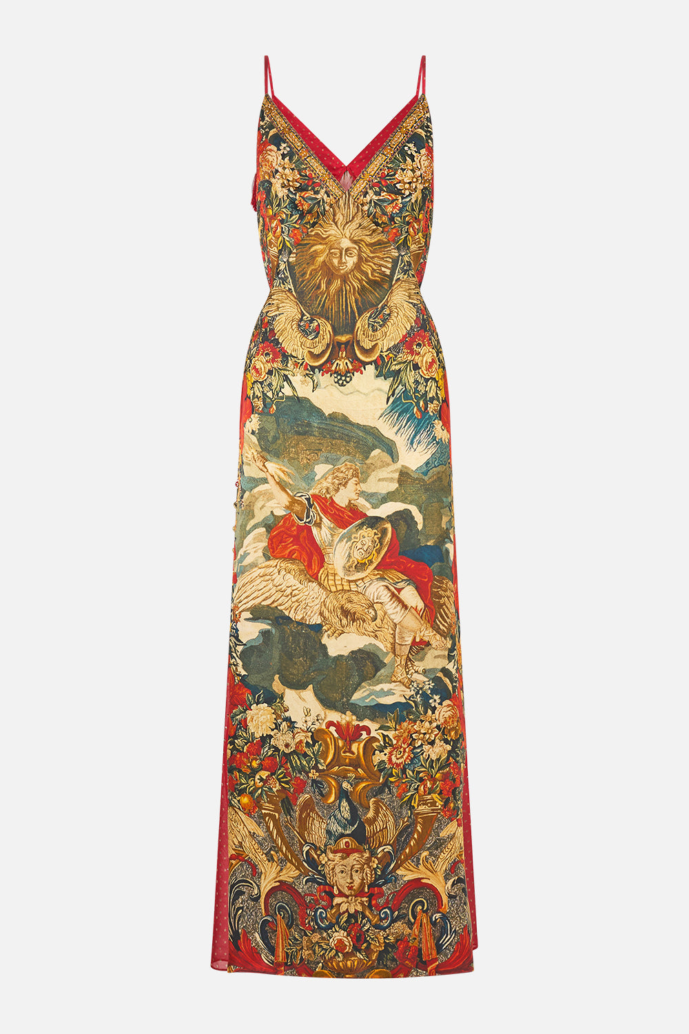 LONG GODET SLIP DRESS MEET ME AT THE MET