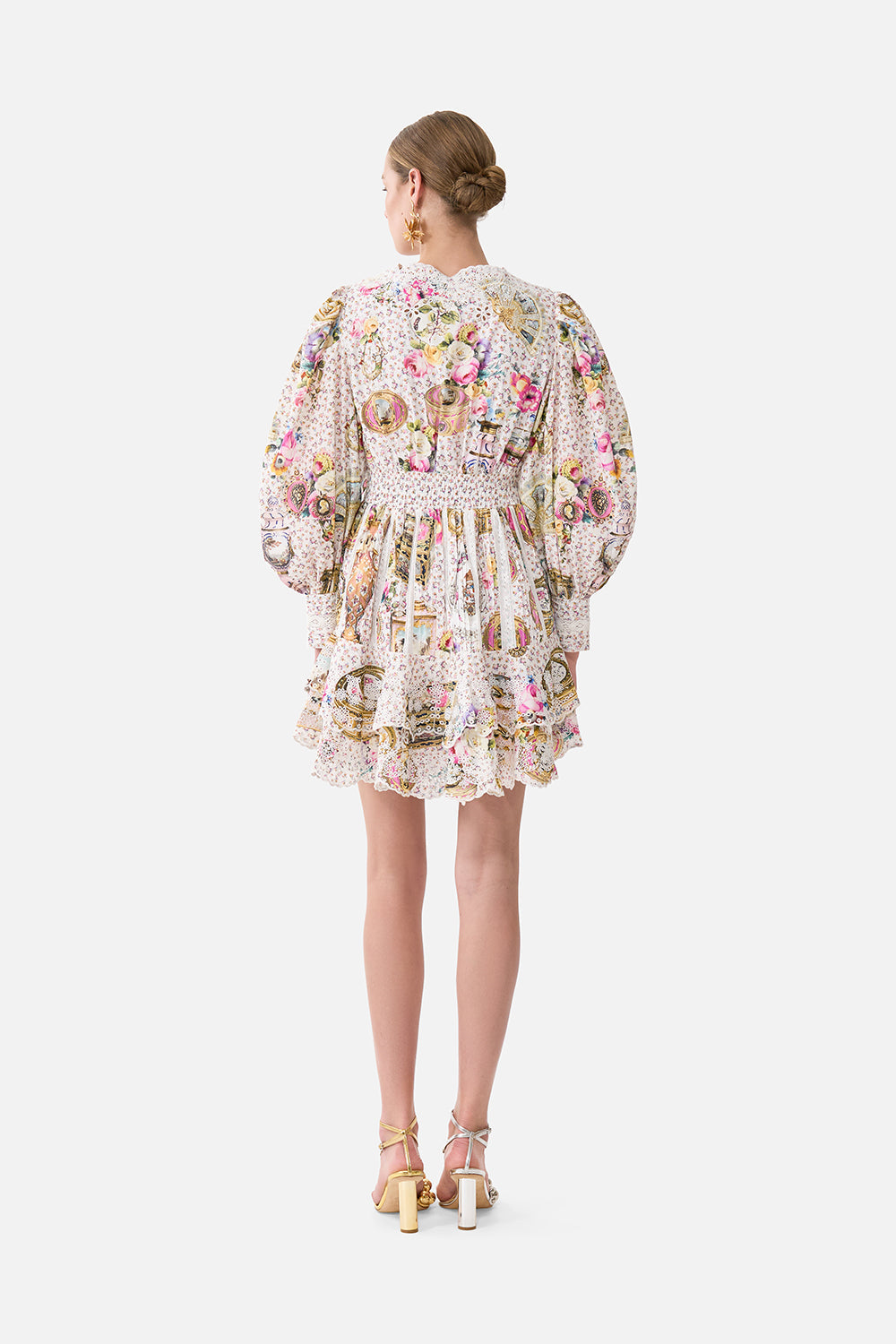 BUTTON FRONT FRILL DRESS IN THE HEART OF ART