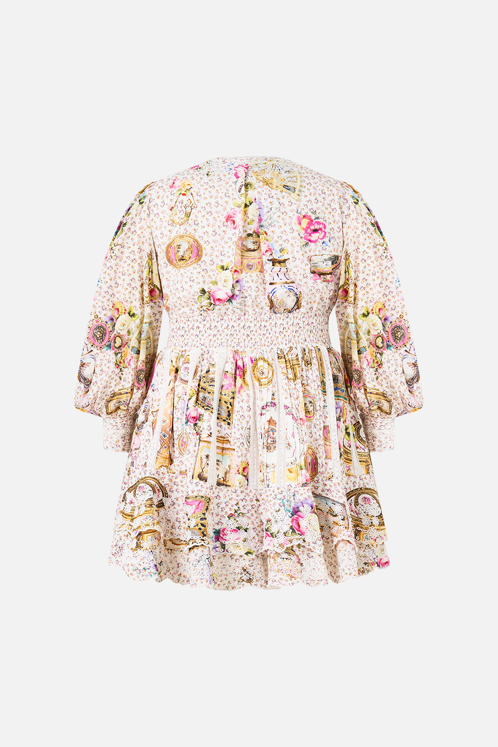 BUTTON FRONT FRILL DRESS IN THE HEART OF ART