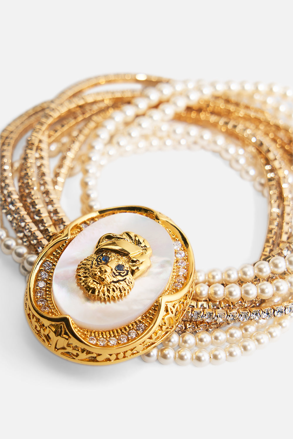 QUEEN OF CHARMS STRETCH BRACELET GOLD