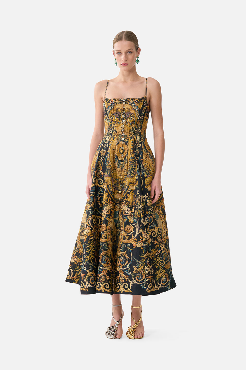 CORSET DRESS WITH LONG FLARED SKIRT MUSEUM MEMOIRS