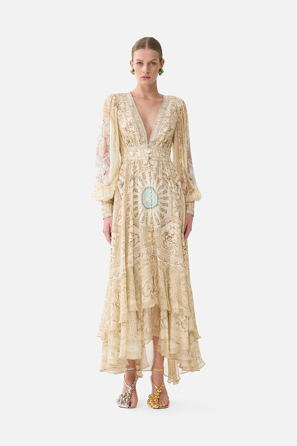 LONG BUTTON FRONT DRESS A BELOVED BOUDOIR