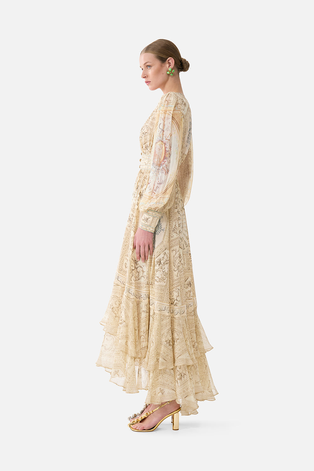 LONG BUTTON FRONT DRESS A BELOVED BOUDOIR