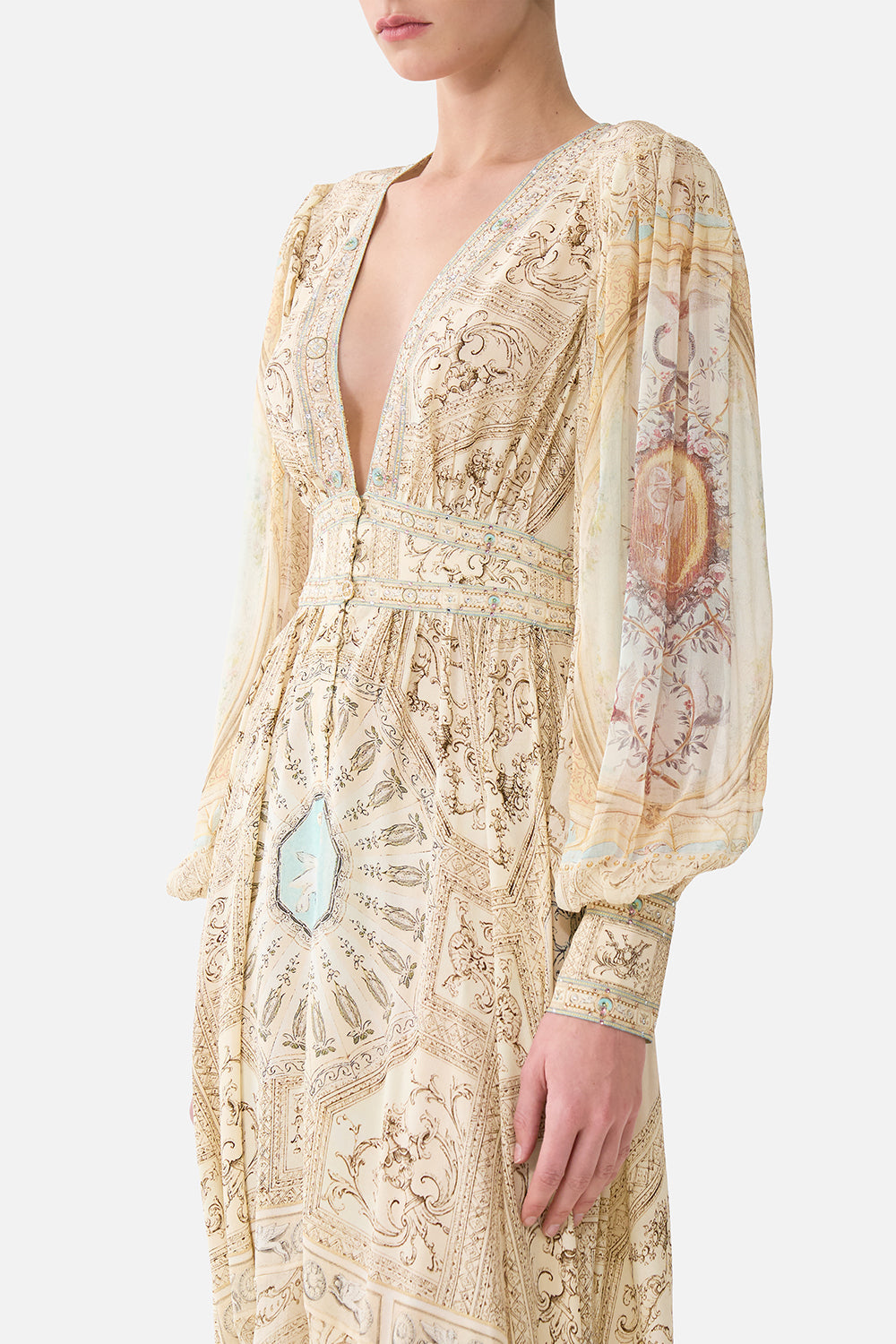 LONG BUTTON FRONT DRESS A BELOVED BOUDOIR
