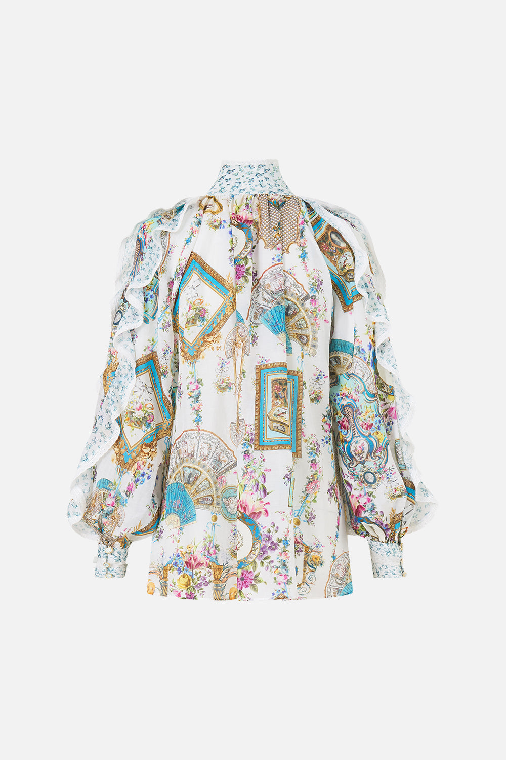 RELAXED BLOUSE WITH FRILL SLEEVE DETAIL ART FOR THE ARTISANS