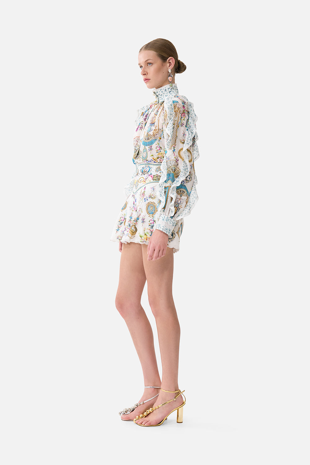 RELAXED BLOUSE WITH FRILL SLEEVE DETAIL ART FOR THE ARTISANS