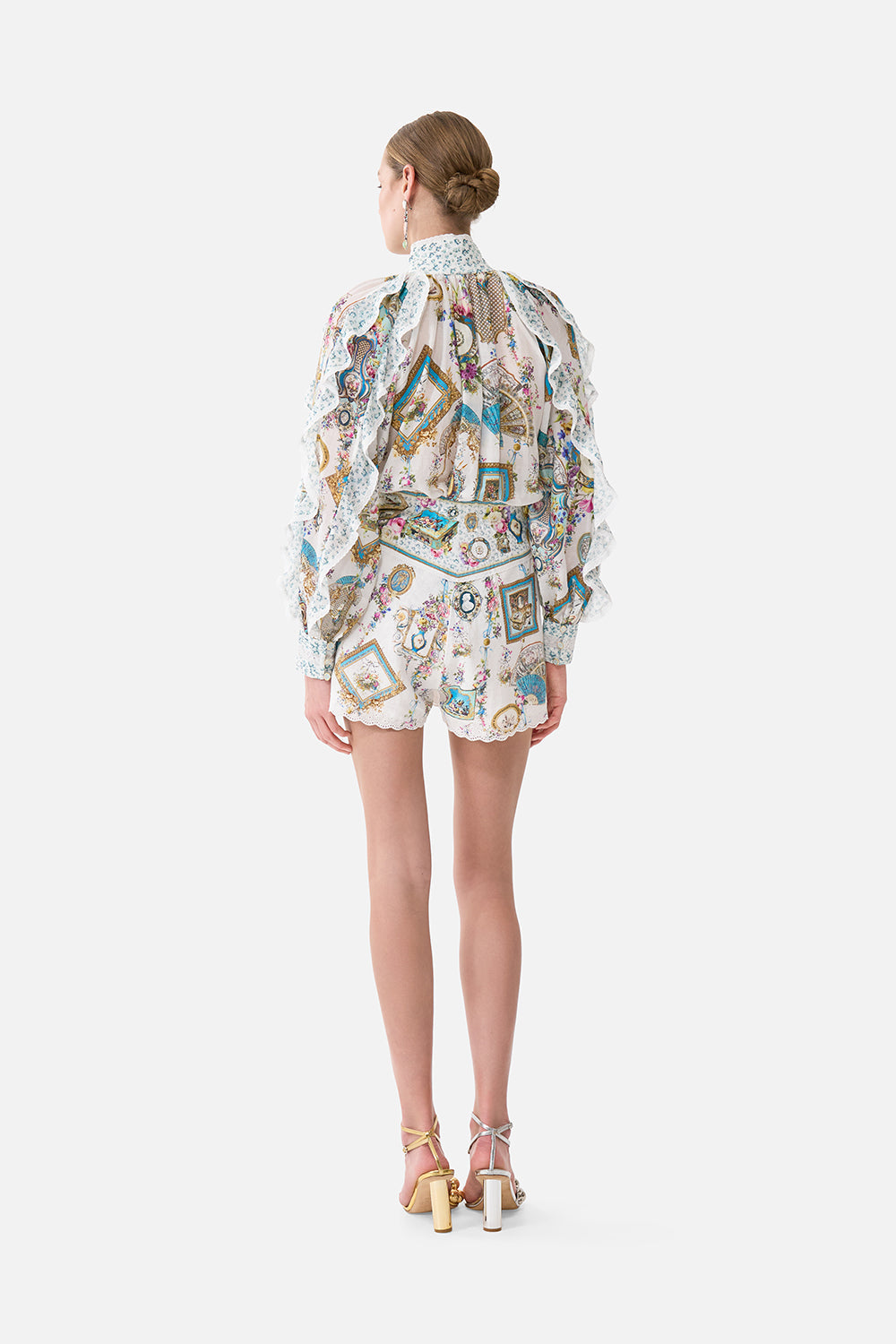 RELAXED BLOUSE WITH FRILL SLEEVE DETAIL ART FOR THE ARTISANS