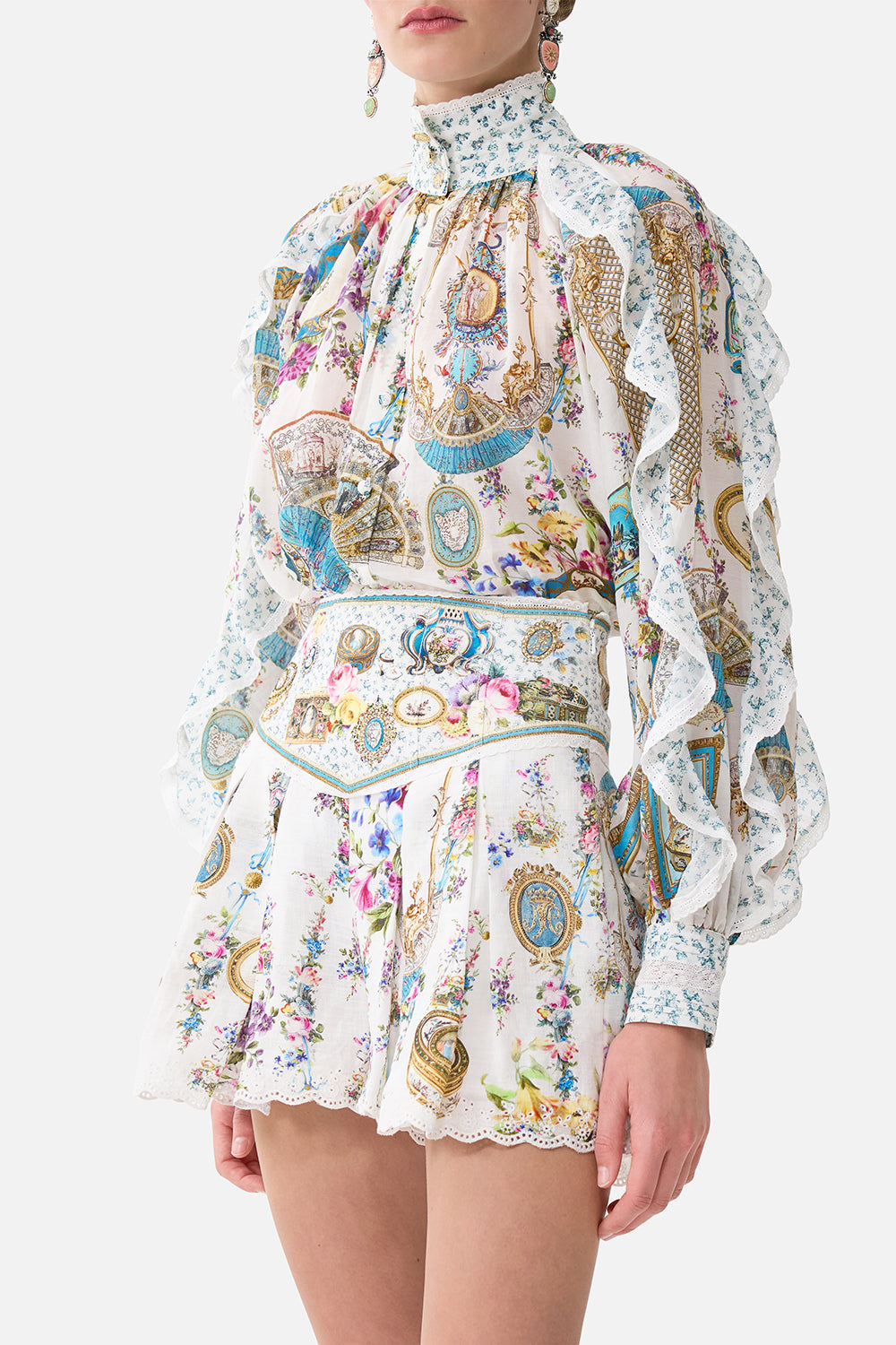 RELAXED BLOUSE WITH FRILL SLEEVE DETAIL ART FOR THE ARTISANS