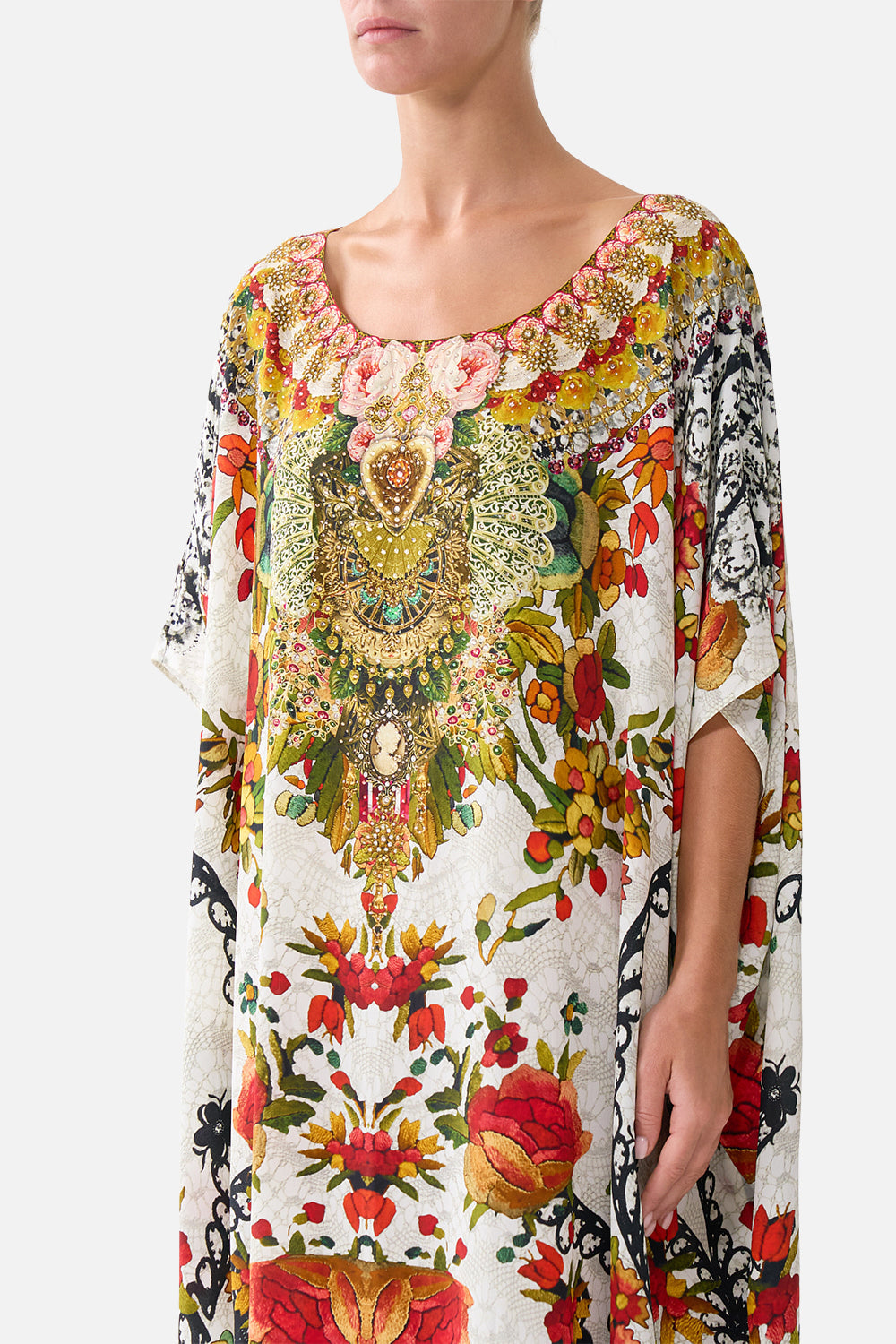 ROUND NECK KAFTAN LA ROSA