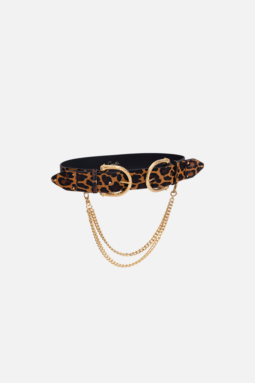 DOUBLE LEOPARD BUCKLE BELT WHATS NEW PUSSYCAT