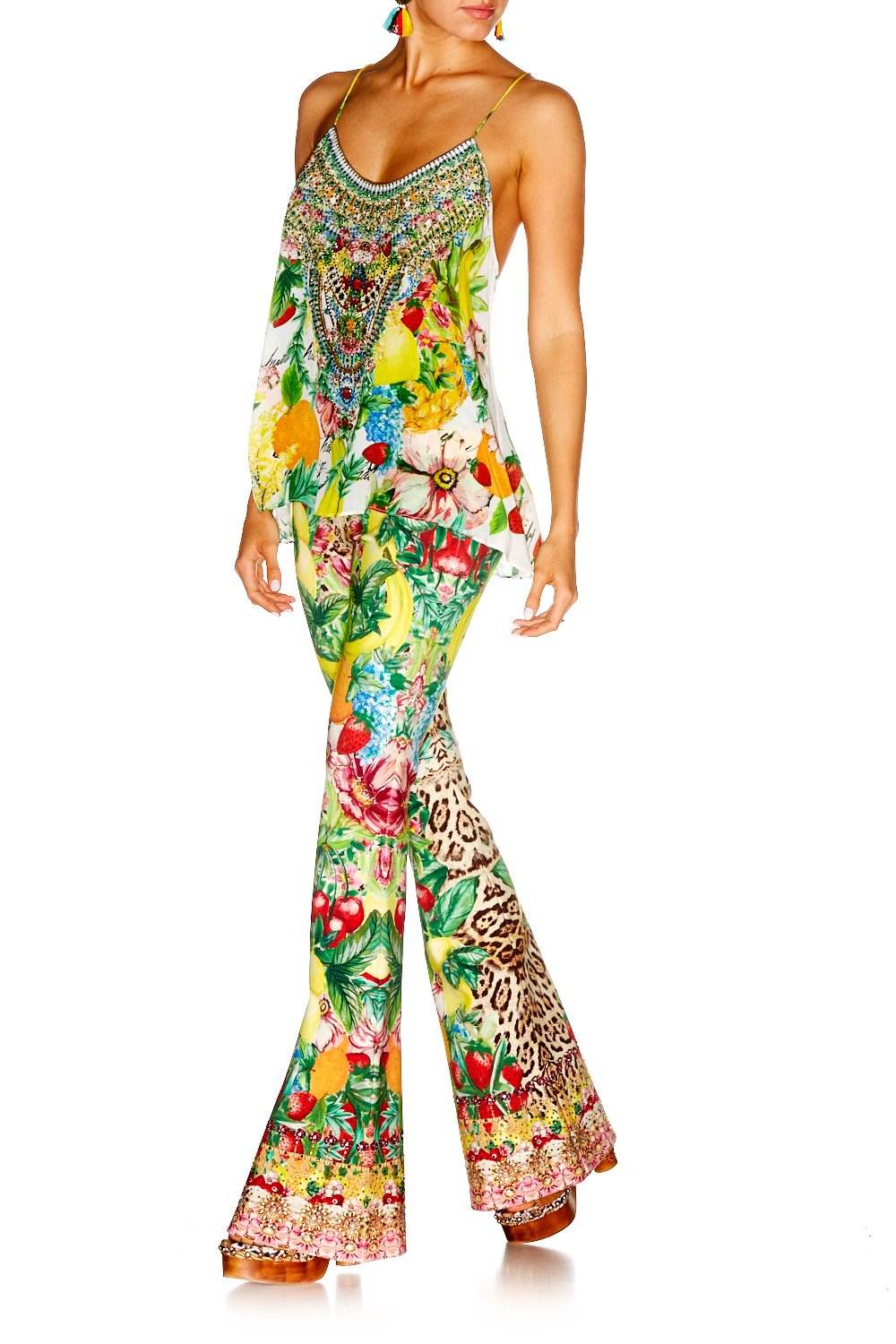 COOL CAT HIGH WAISTED FLARED TROUSER