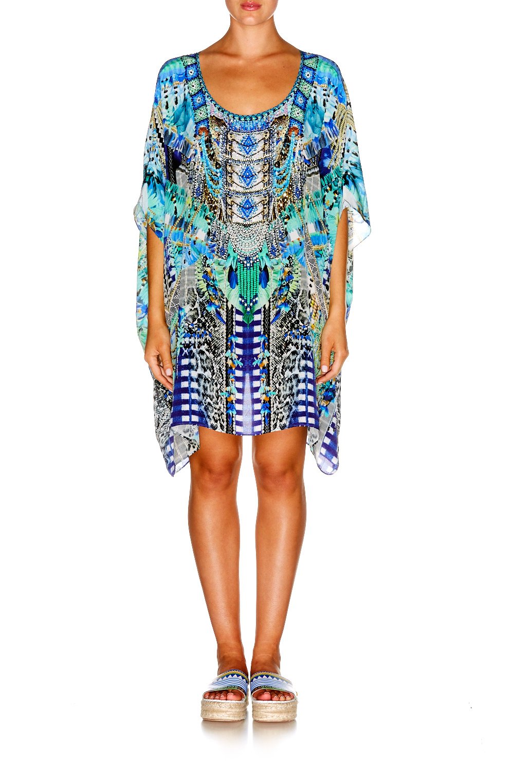 LEAVE ME WILD SHORT ROUND NECK KAFTAN
