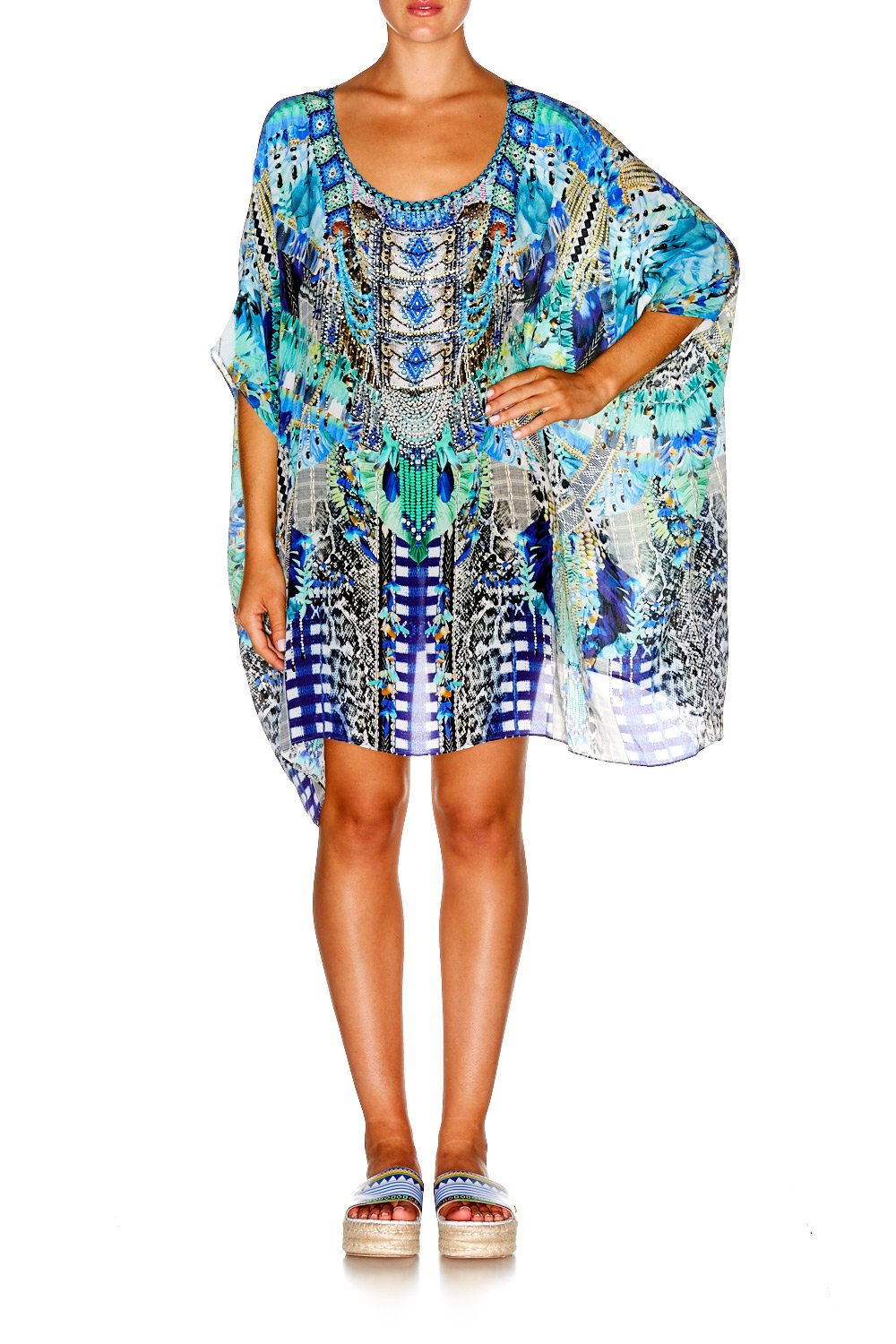 LEAVE ME WILD SHORT ROUND NECK KAFTAN
