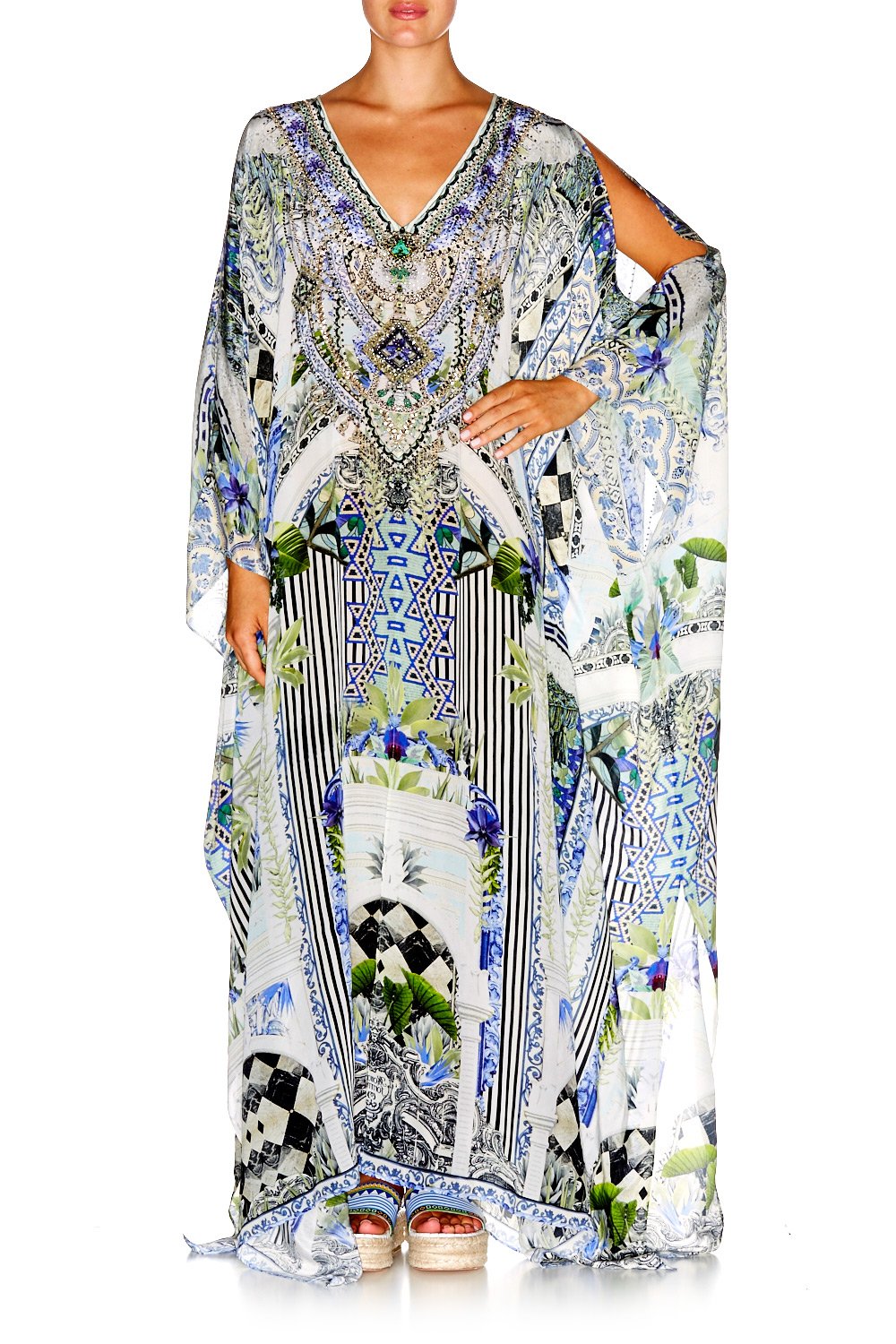 THE SWEET ESCAPE SLIT FRONT & SLEEVE KAFTAN