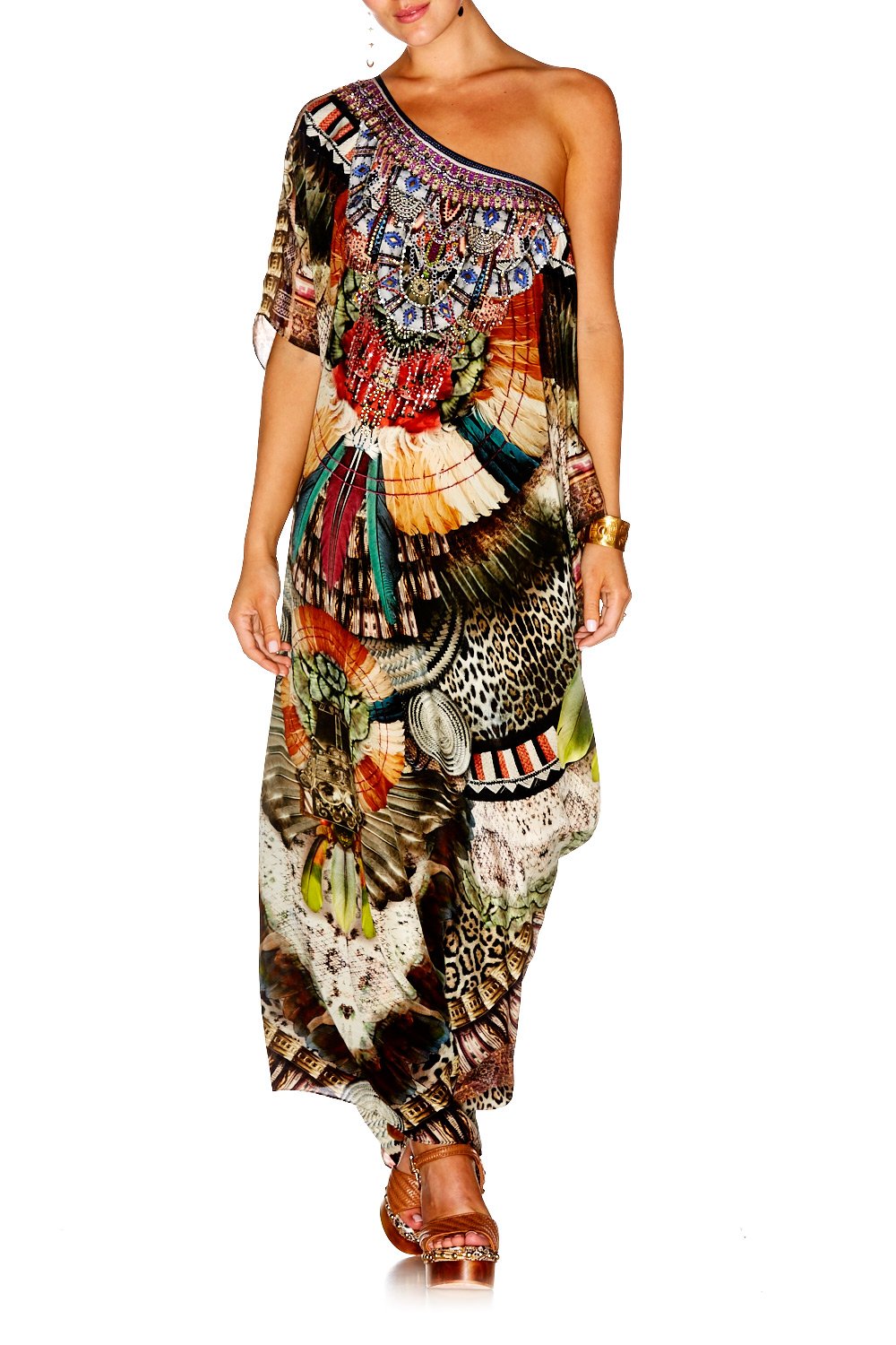 LIGHT MY FIRE ROUND NECK KAFTAN