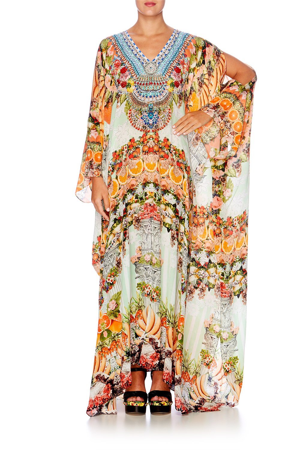 SLICE OF PARADISE SPLIT FRONT & SLEEVE KAFTAN