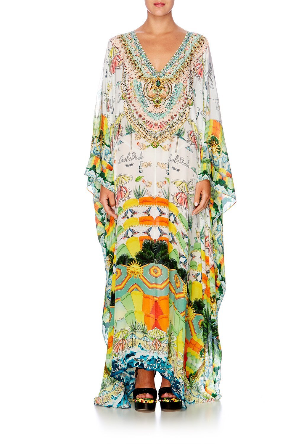 SUNDOWNERS SPLIT FRONT & SLEEVE KAFTAN