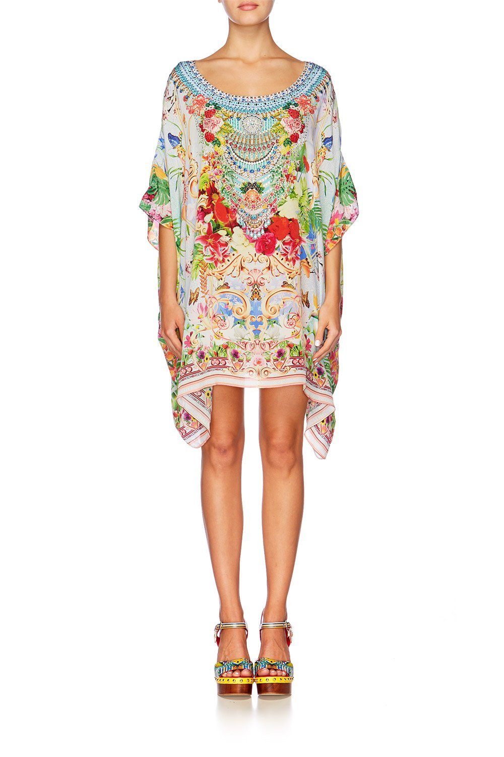 MIRANDAS DIARY SHORT ROUND NECK KAFTAN