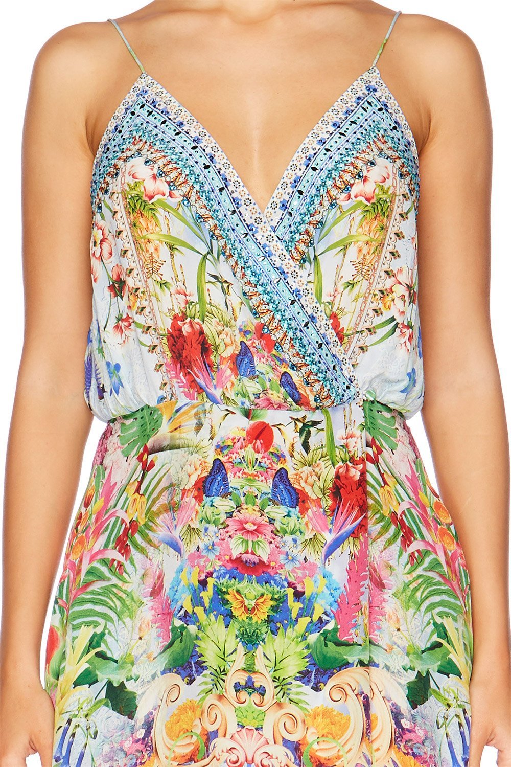 MIRANDAS DIARY STRAPPY WRAP DRESS