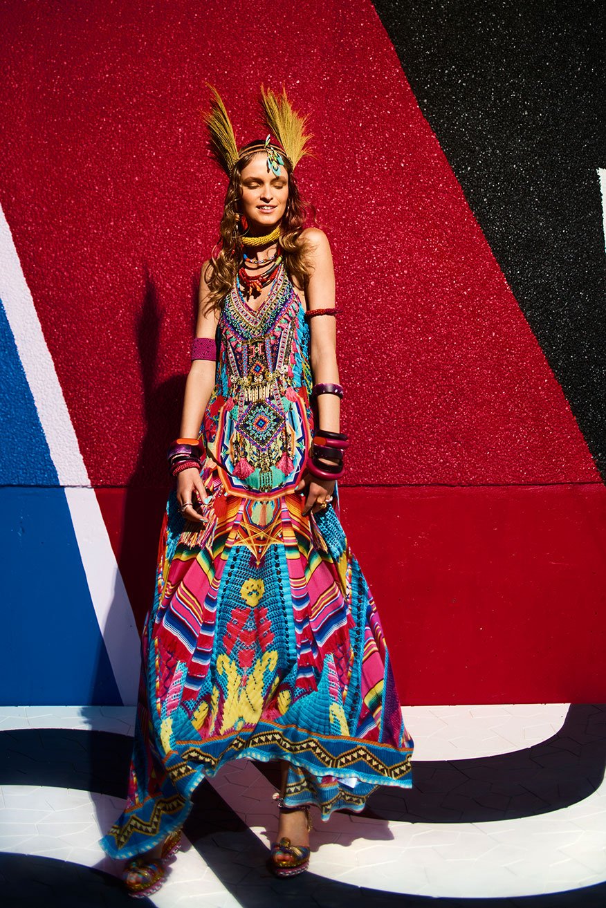 MS MOCHILLA V NECK RACER BACK DRESS