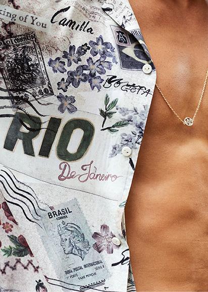 GOLD BRASSS CUT OUT PENDANT NECKLACE