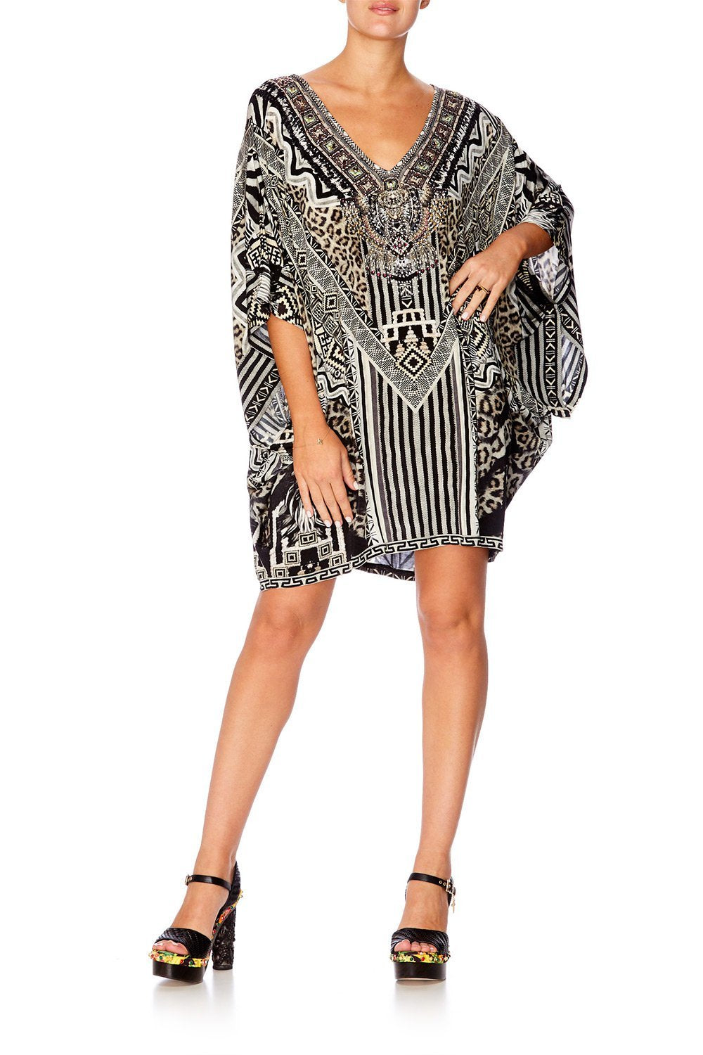 TRIBAL THEORY BAT SLEEVE DRESS