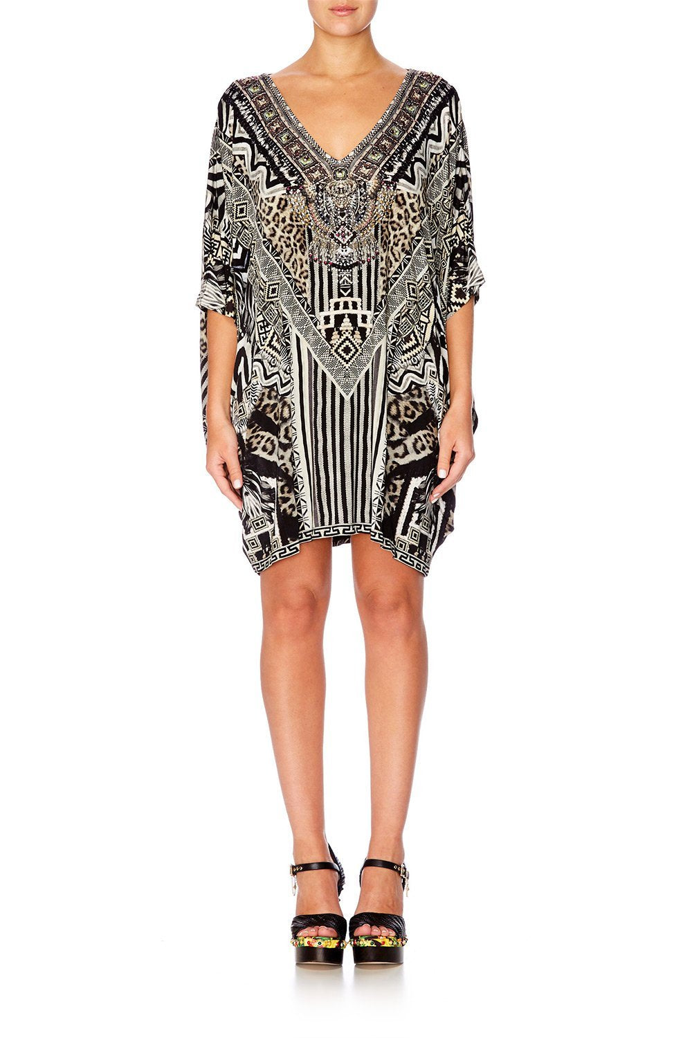 TRIBAL THEORY BAT SLEEVE DRESS