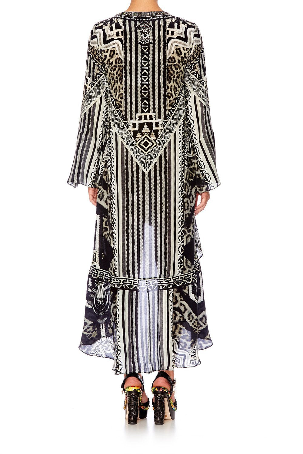 TRIBAL THEORY SHORT DRESS W HIGH LOW HEM