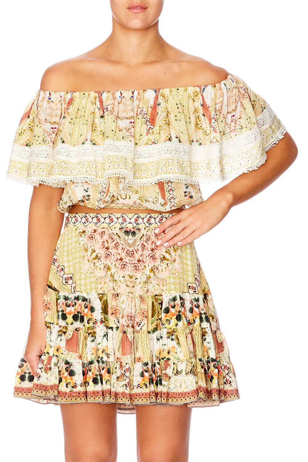 MY SUMMER LOVE OFF SHOULDER FRILL TOP