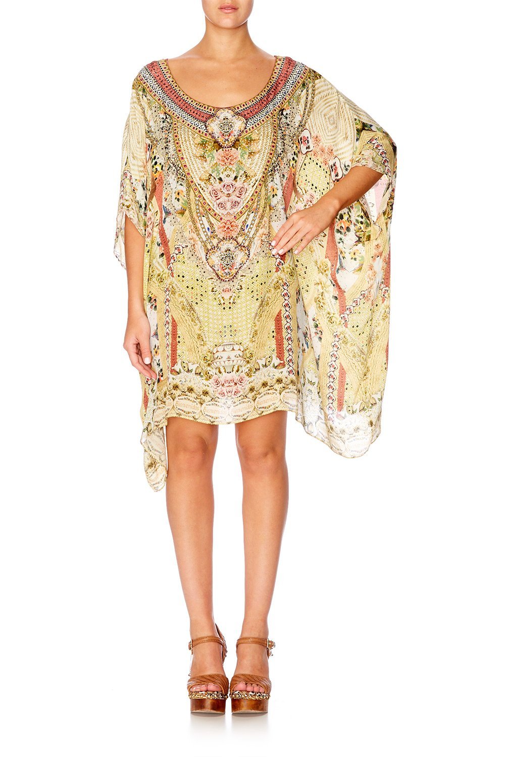 MY SUMMER LOVE SHORT ROUND NECK KAFTAN