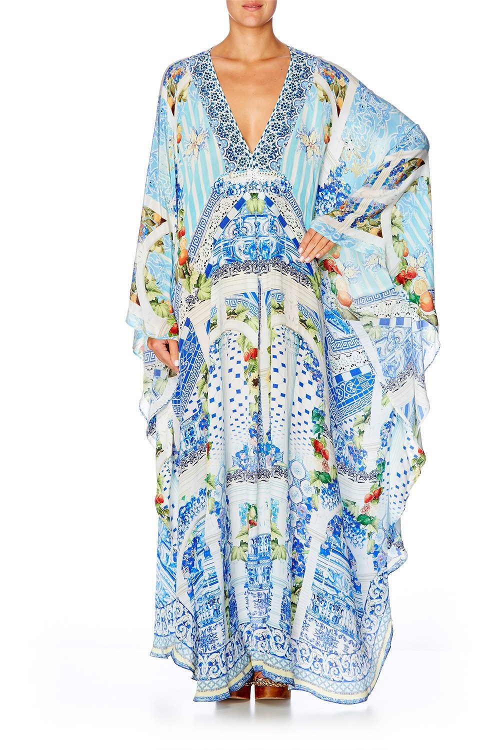 CAMILLA A NIGHT TO REMEMBER LONG KAFTAN WITH WAIST TAB