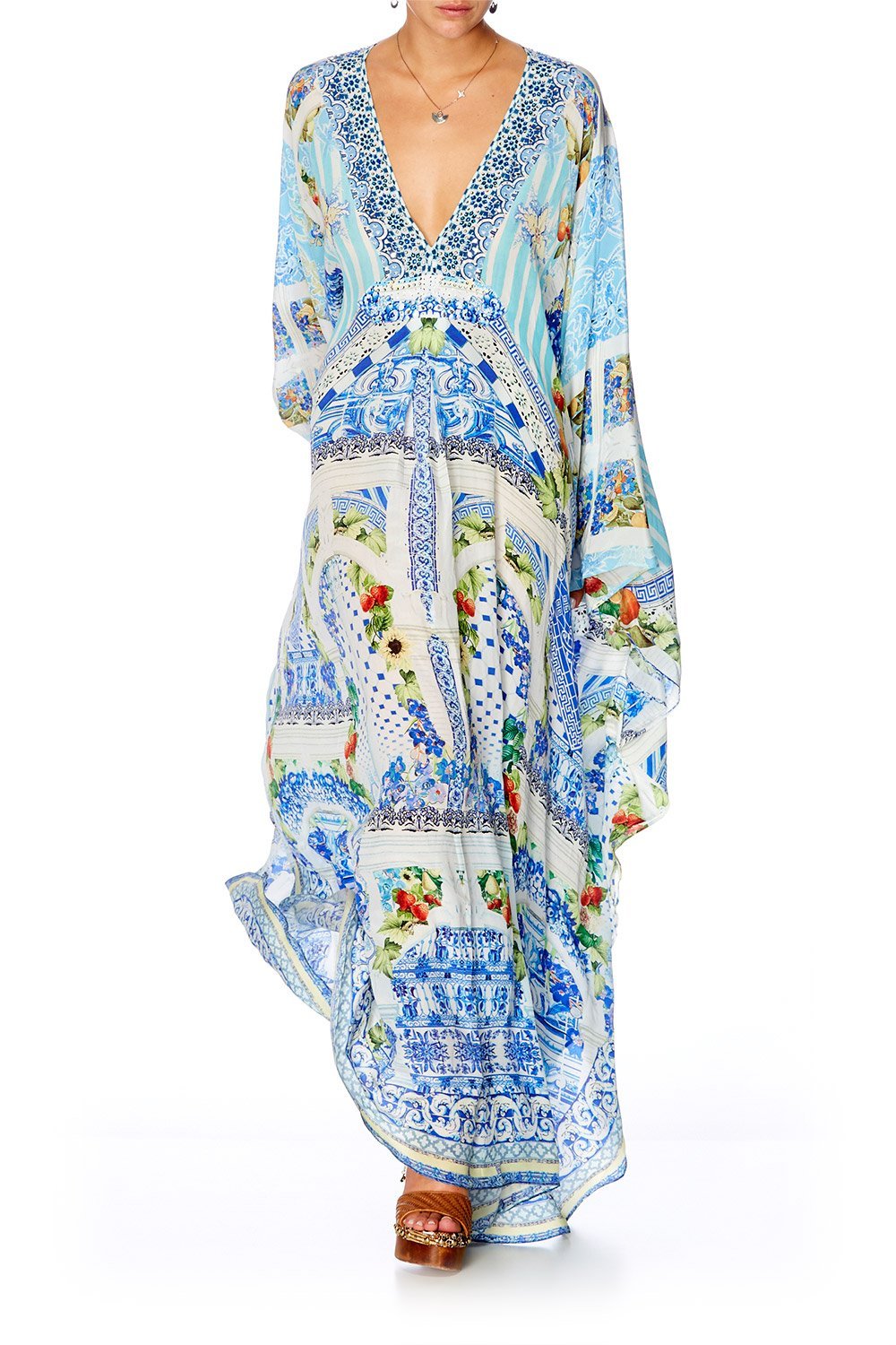 CAMILLA A NIGHT TO REMEMBER LONG KAFTAN WITH WAIST TAB