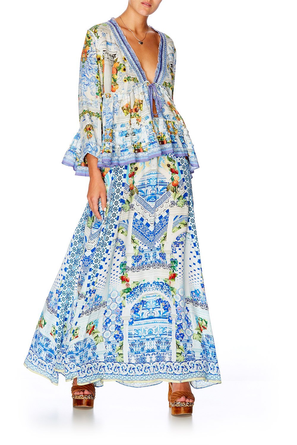 CAMILLA COME AS YOU ARE FRILL BLOUSE W 34 SLEEVE