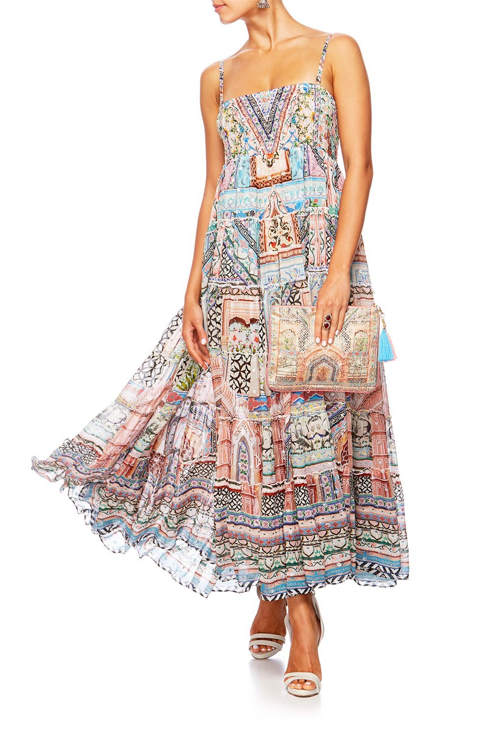 CAMILLA LADY LAKE TIERED HEM MAXI SKIRT