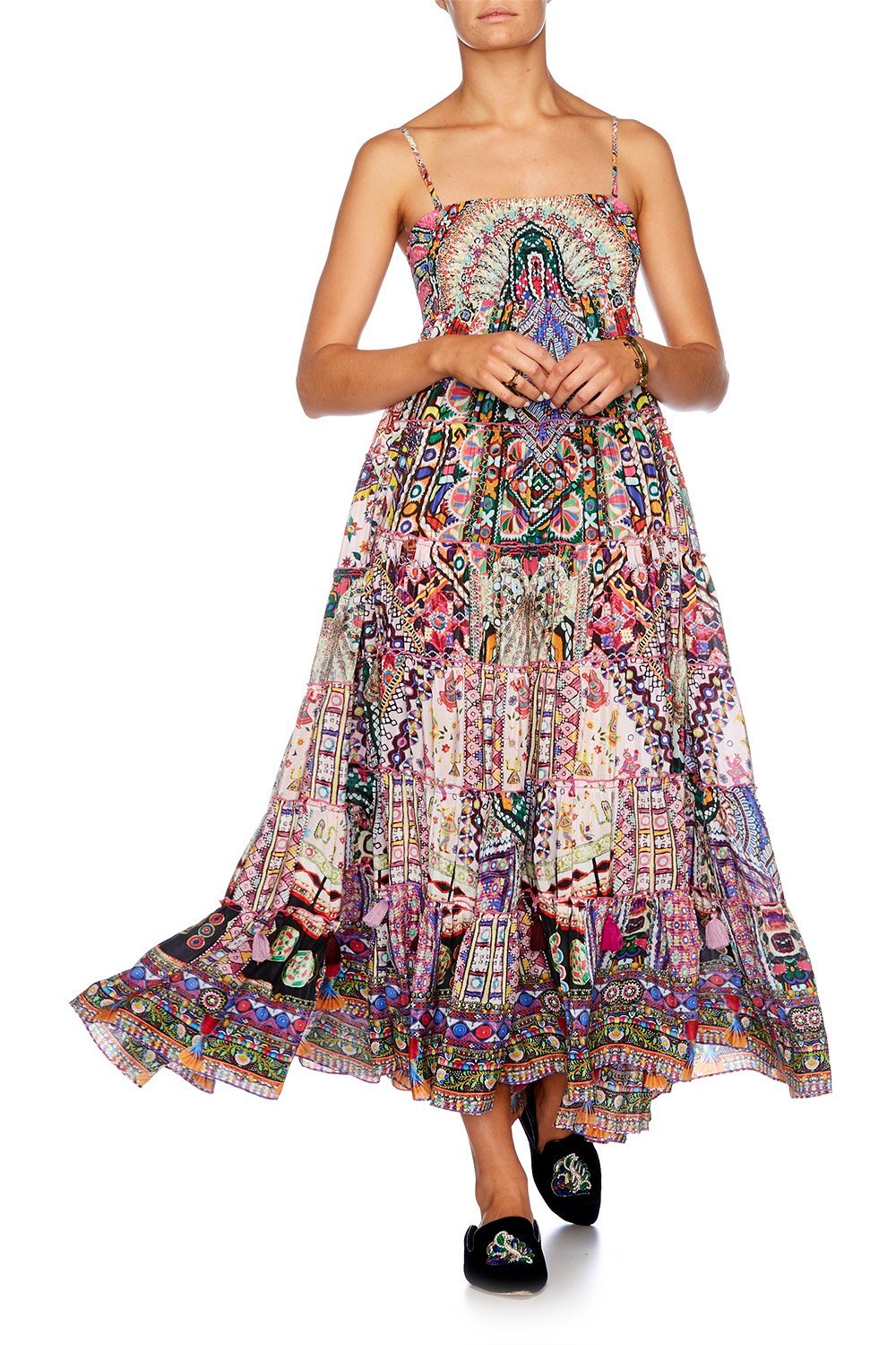 KALBELIA QUEEN TIERED HEM MAXI SKIRT