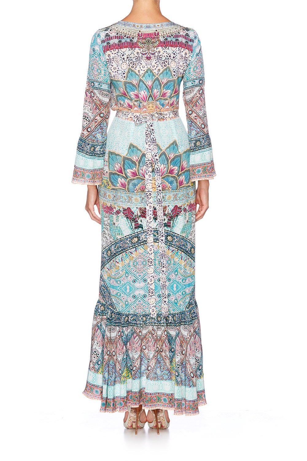 SISTERS OF THE MARIGOLD LONG SLEEVE WRAP DRESS