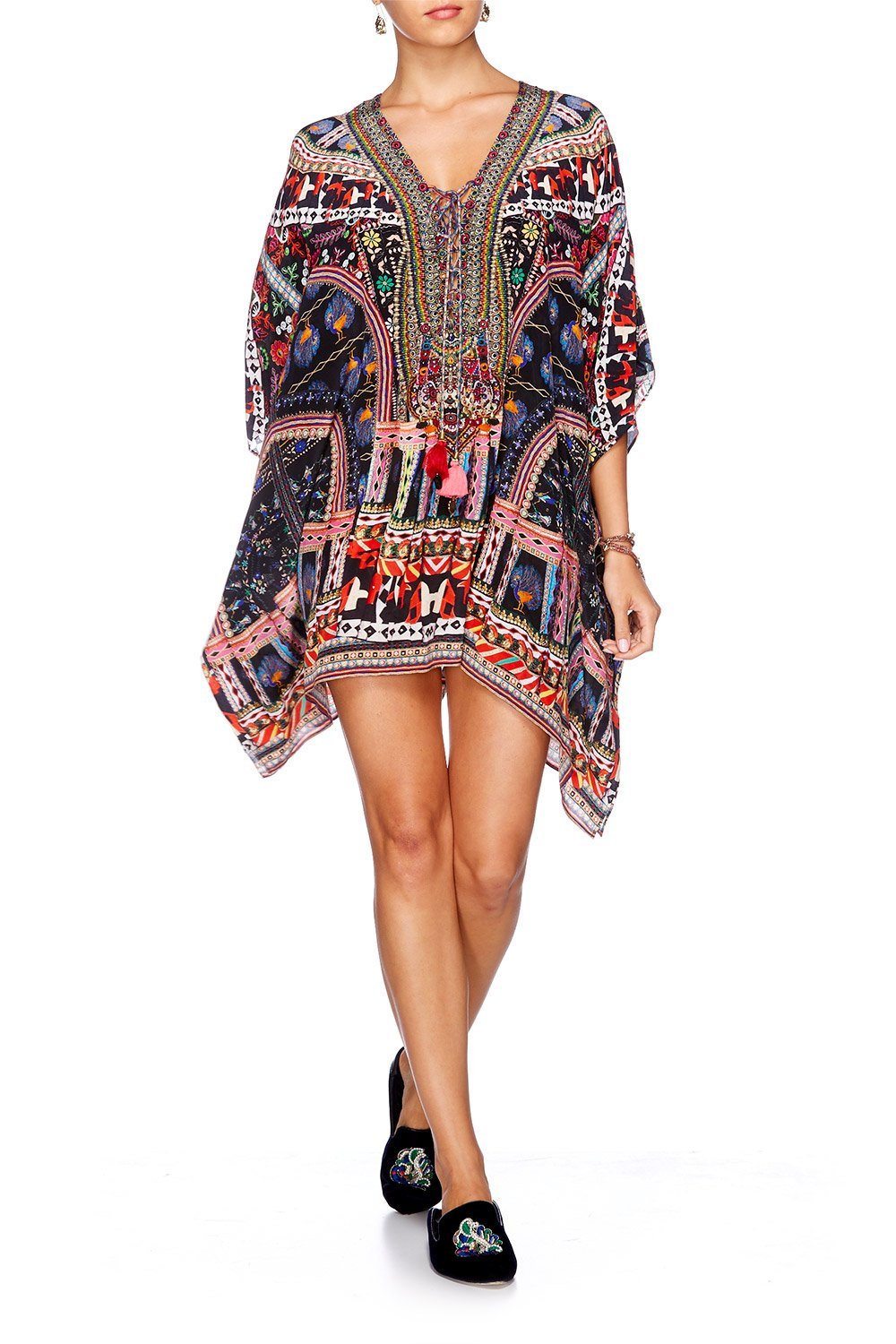 DANCING ON MY OWN SHORT LACE UP KAFTAN