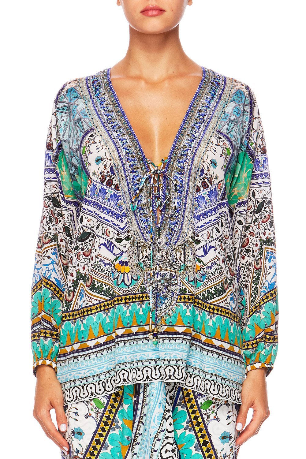 EVERLASTING UDAIPUR LACE UP BLOUSE