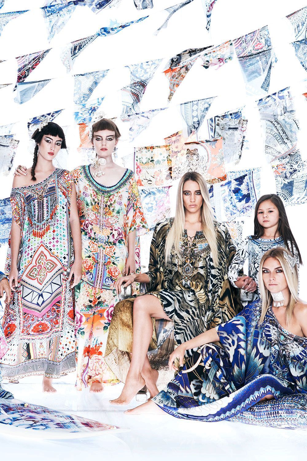 GIVEN TO THE WILD SPLIT HEM LACE UP KAFTAN