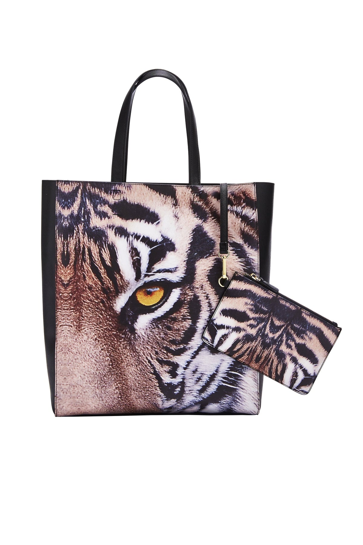 BLACK TIGER SAFFIANO TOTE BAG