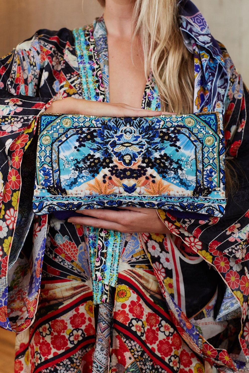 CAMILLA TOKYO TRIBE EMBELLISHED CLUTCH