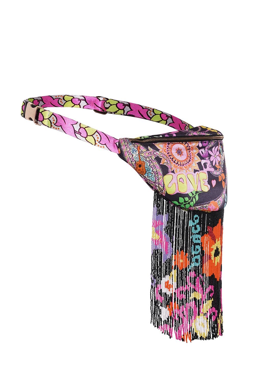 BEADED BUMBAG PEACE LOVE AND HAIR