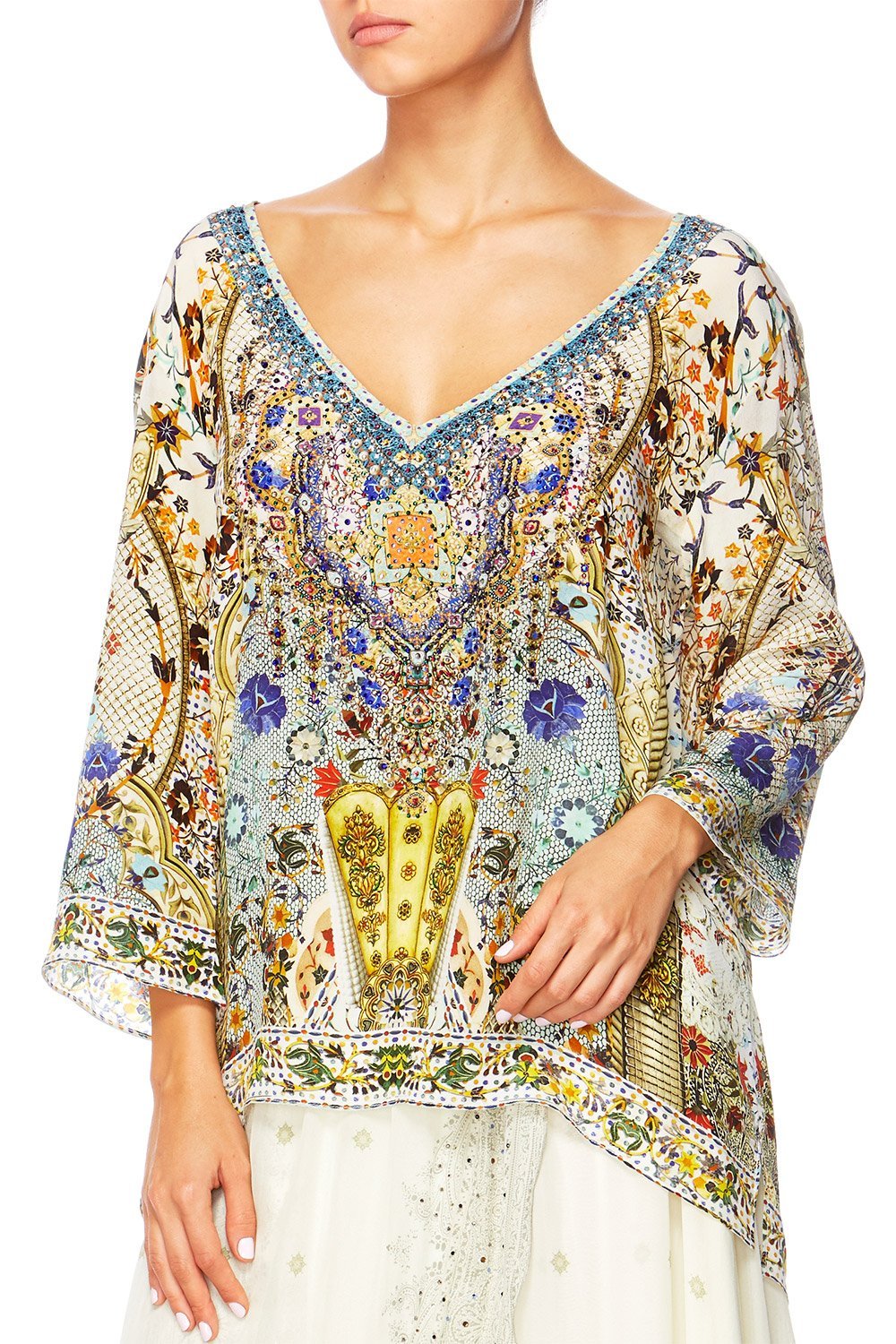 THE BUTTERFLY EFFECT V-NECK OVERSIZED BLOUSE